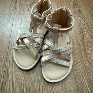 Jumping Beans Glittery Beige Kids Sandals
